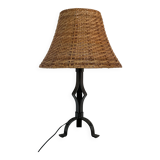 Large vintage wrought iron lamp from the 1950s