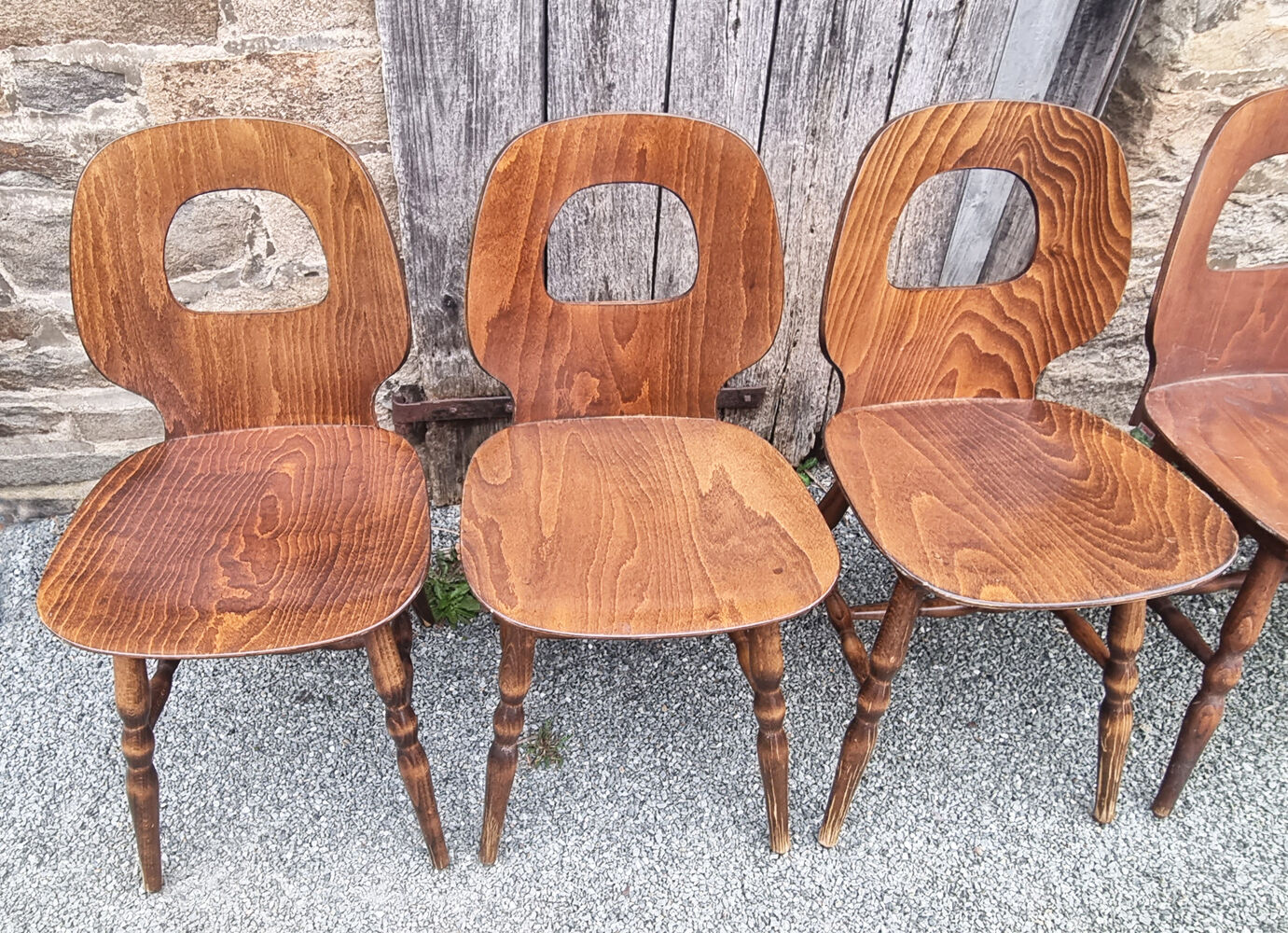 5 Baumann chairs, Scandinavian spirit, vintage 60s