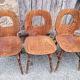 5 Baumann chairs, Scandinavian spirit, vintage 60s