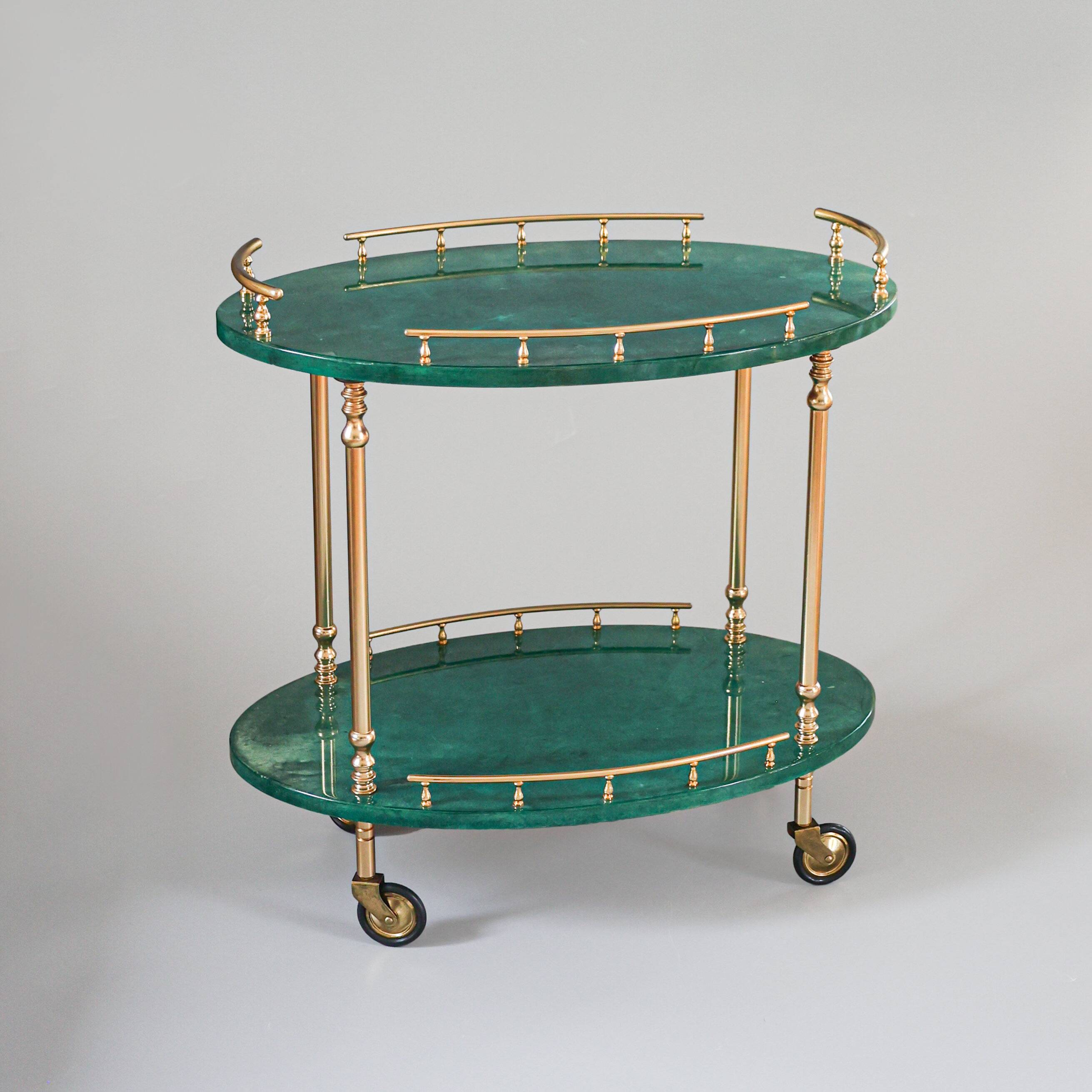 Bar cart by Aldo Tura, Italy, 1970s.
