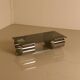 Glass and metal coffee table by Francois Monnet for Kappa Italia 70's