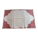 In 4 place settings + centrepiece + 6 napkins