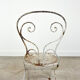 Set of two vintage foldable metal bistro chairs by Mathieu matego