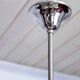 Vintage chandelier in chrome metal and glass 1970