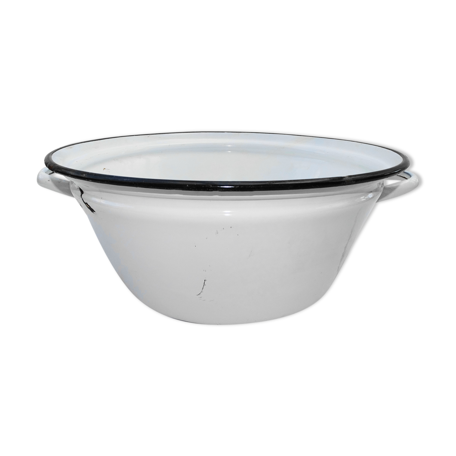 Enamelled iron basin