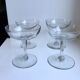 Set of 4 crystal champagne glasses 30s