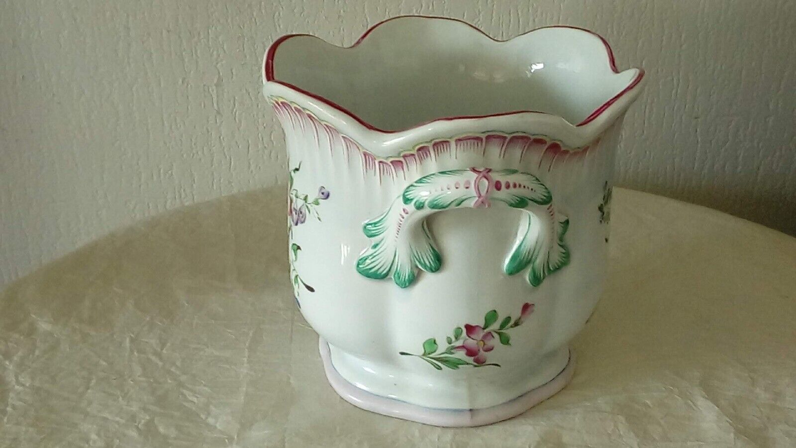 Luneville earthenware plant pot