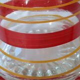 Vintage decanter with colorful stripes