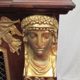 Acajou Library of Cuba Scd Empire decorated with 50 gilded bronzes
