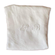 Old tablecloth in white cotton and monogram