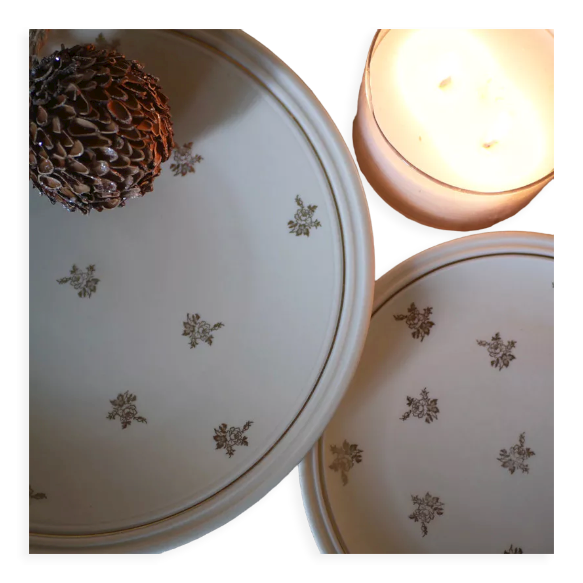 Limoges porcelain dishes gilded décor