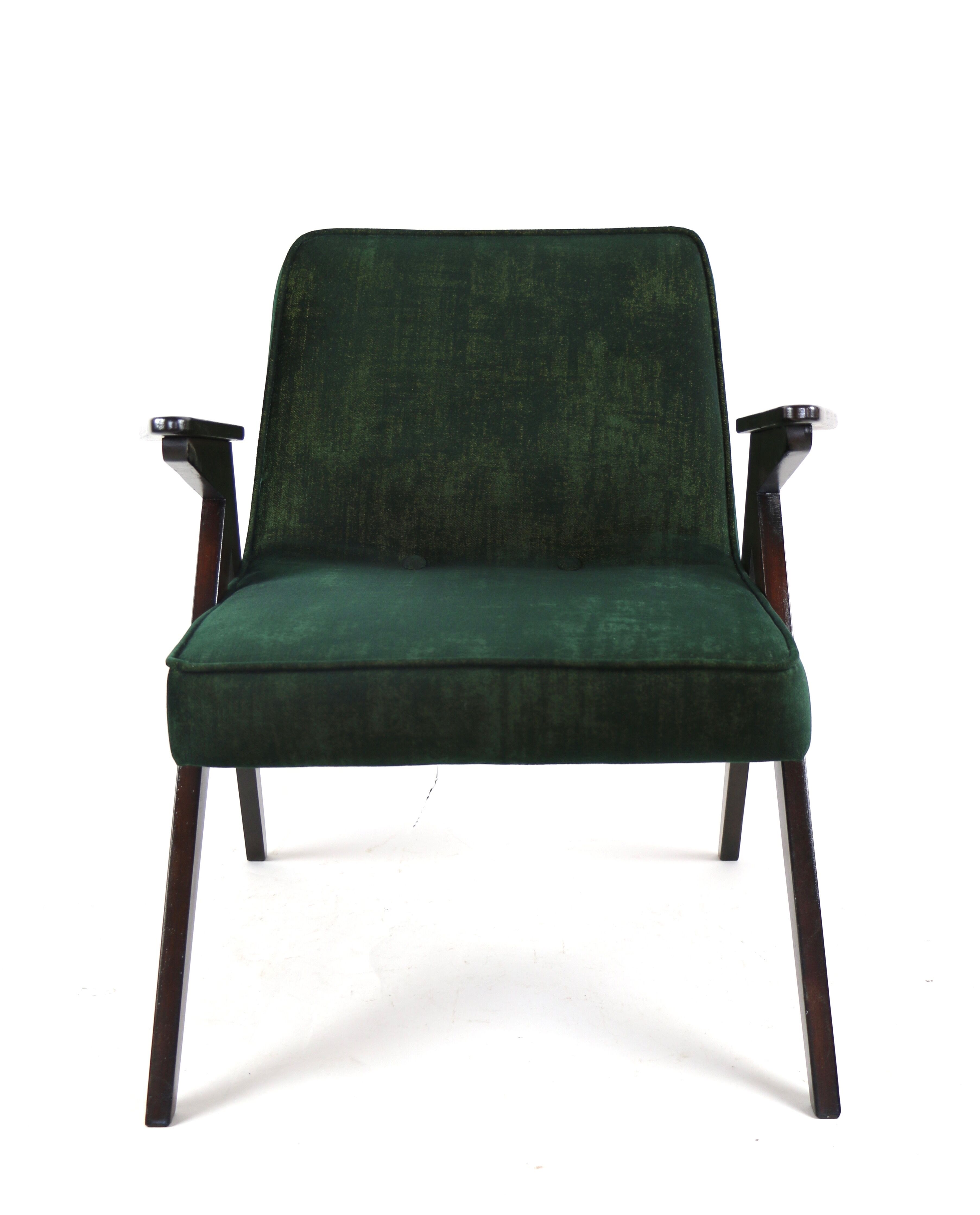 Green armchair by Józef Chierowski, 1970