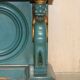 Antique hand-carved console circa 1880 with a marble top.