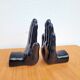 Pair of vintage black ceramic hand bookends