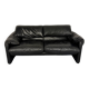 Canapé maralunga design design Vico MAGISTRETTI Cassina en cuir noir