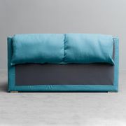 Canapé 2 places en tissu bleu 1970