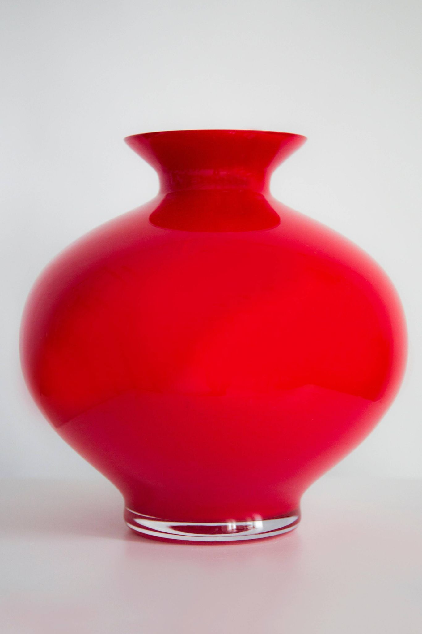 Large Vintage Artistic Glass Vase Mid-Century, Tarnowiec, Europe, 1970s