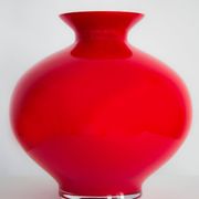 Large Vintage Artistic Glass Vase Mid-Century, Tarnowiec, Europe, 1970s