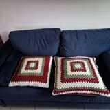 Retro crochet cushions