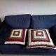 Retro crochet cushions