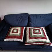 Retro crochet cushions