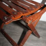 2 wooden folding chairs