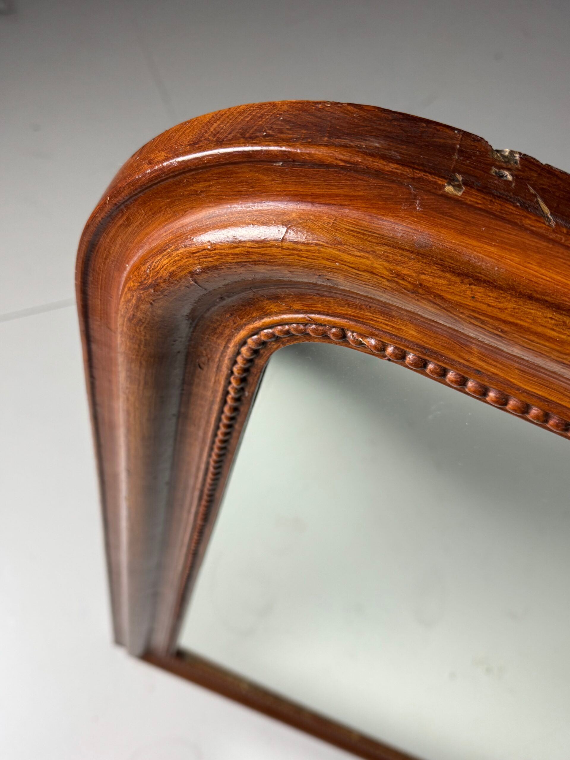 Faux bois antique mirror