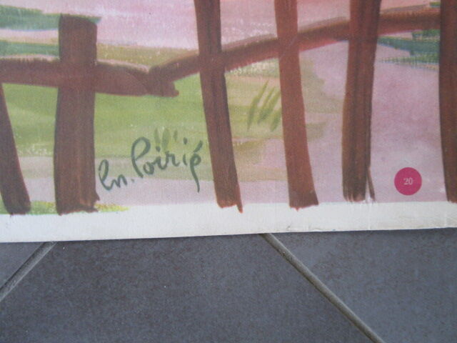 Old school pedagogical poster-the construction site