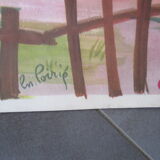 Old school pedagogical poster-the construction site