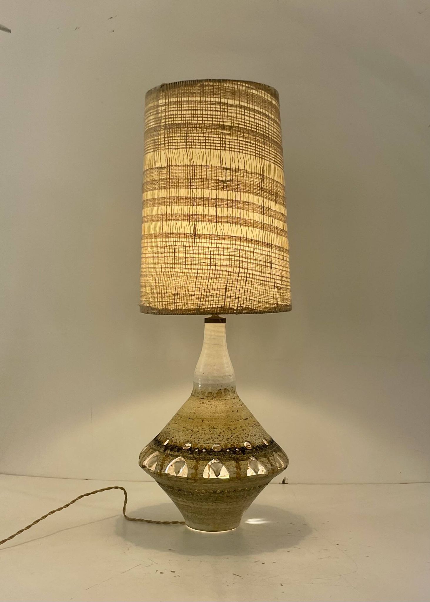 Ceramic lamp by Georges Pelletier for Accolay, France, 1960