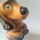 Pitcher ceramic carafe vintage dog