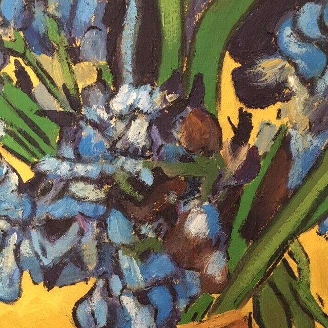 Oil on canvas Bouquet of iris