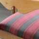 Vintage Brutalist Oak Razorblade Red Striped Armchair by H. Kjærnulf, 1960s