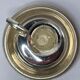 Twentieth century silver metal hand candle holder