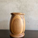 Vase en bois années 70