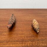 Vintage Australian Aboriginal Art Carved Wooden Animal Figurines, Set of 2