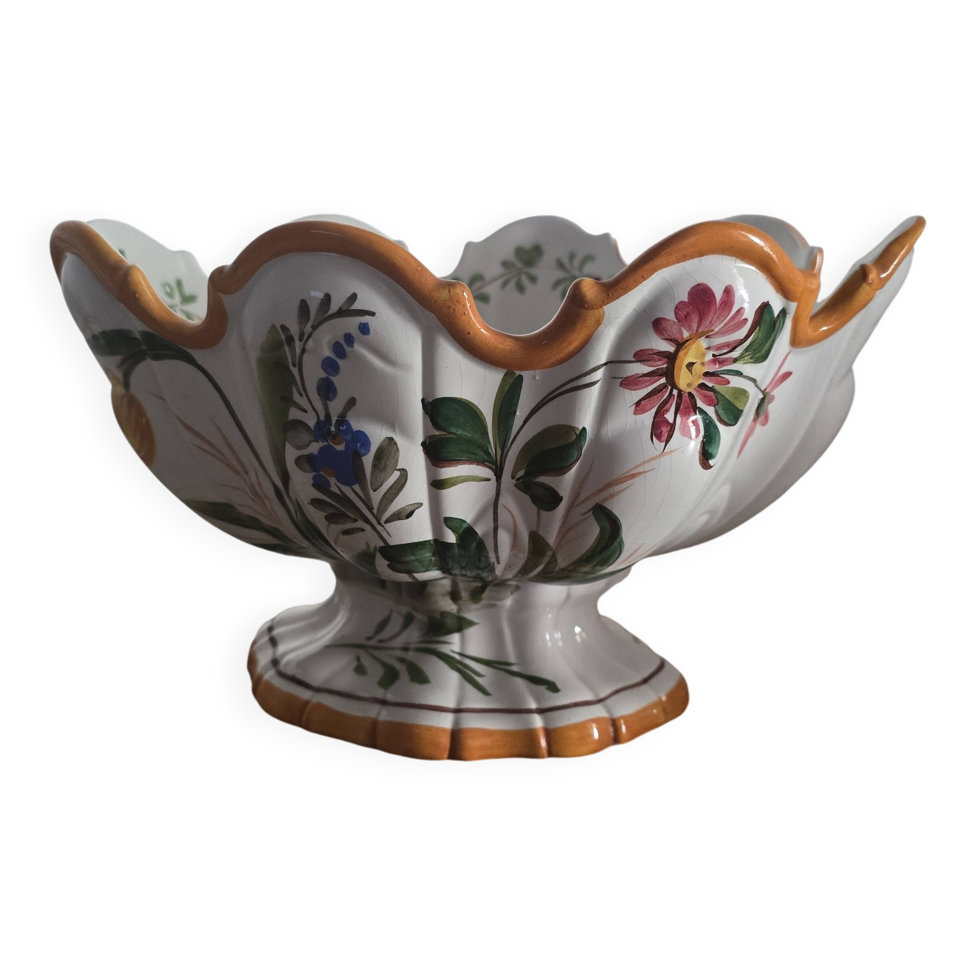 Vintage fruit bowl in Italian faience from BASSANO – Signed