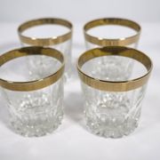 Whiskey Tumbler "Ritz" Glass with 24-Karat Gold Rim from Mäander, 1960s