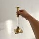 Pair of brass and lucite candlesticks, 1970s