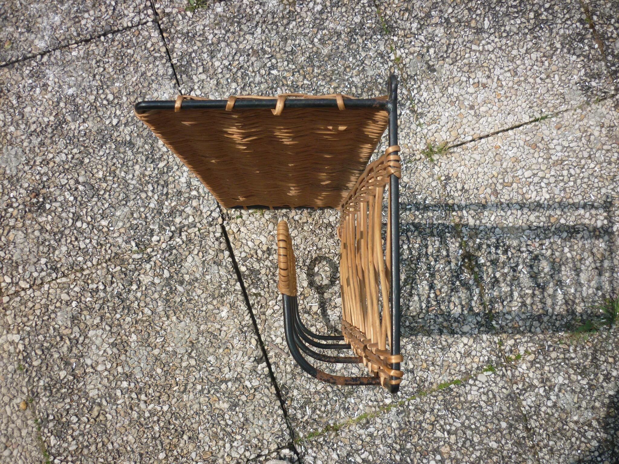 Wicker wall coat-hanger 1960