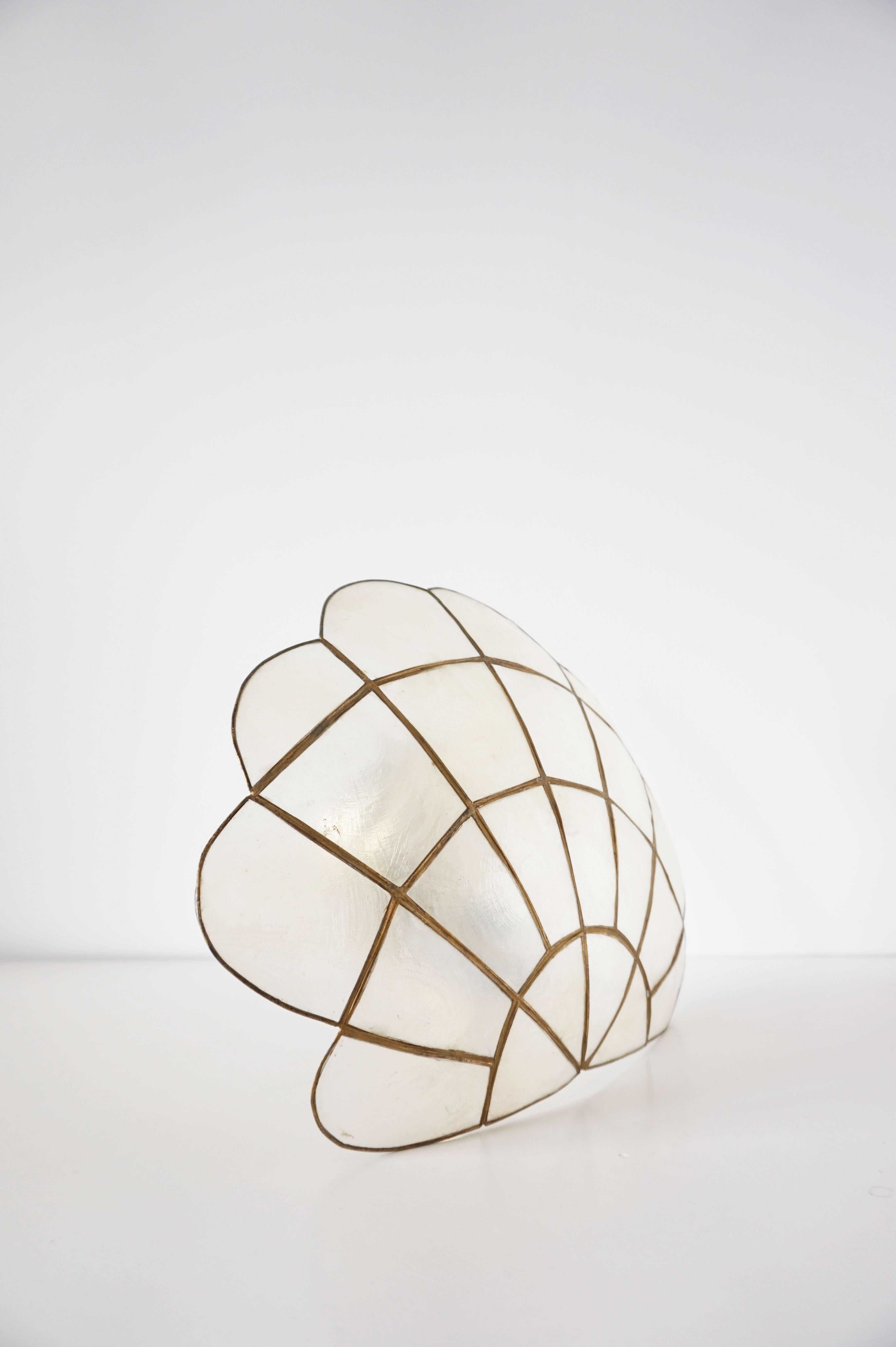 Vintage mother-of-pearl shell sconce