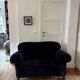 Art Deco velvet sofa