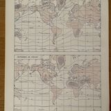 Lithography map on atmospheric pressure and temperatures of 1928