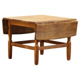 1960s mid-century brutalist Danish coffee table in oak attributed to Kjærnulf