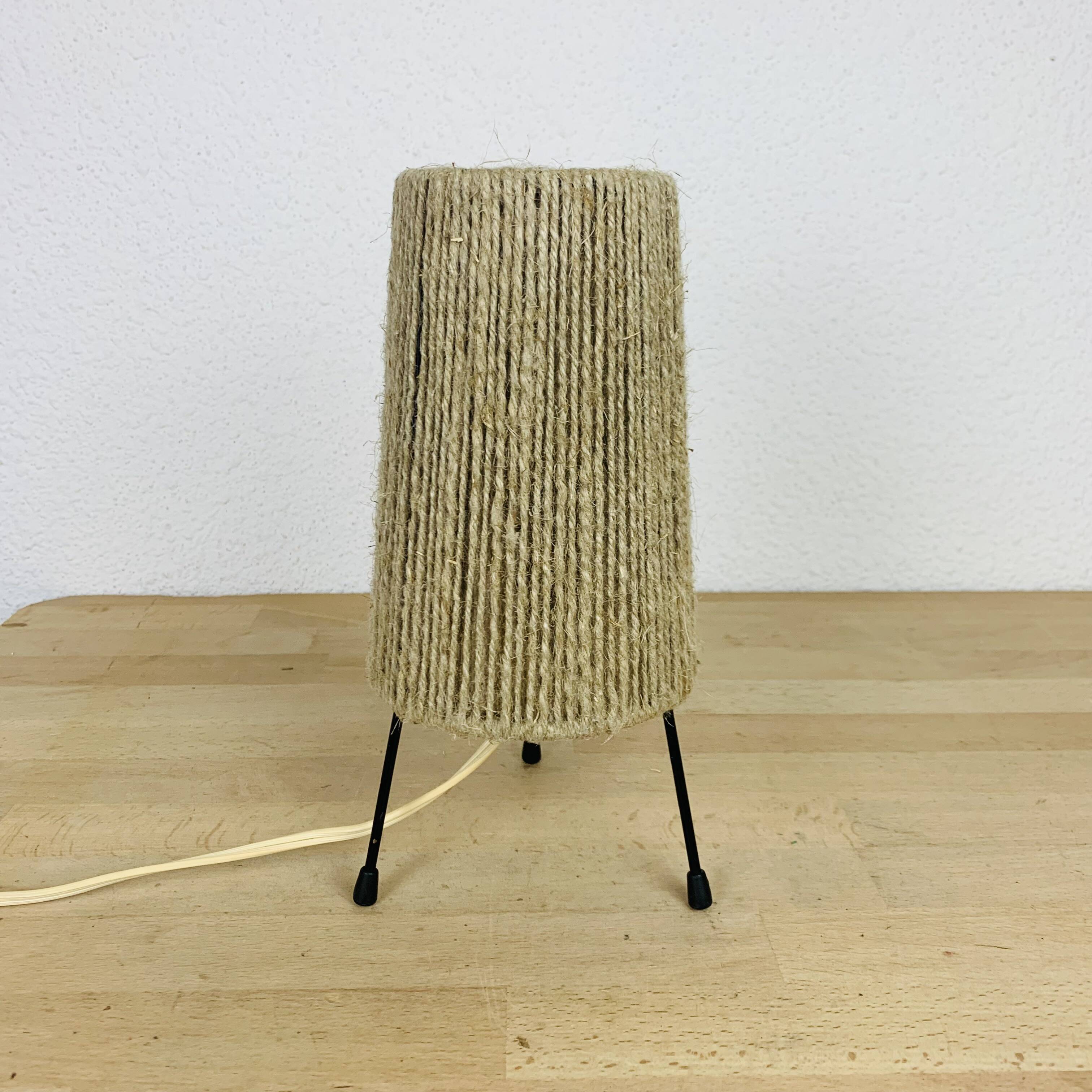 50s tripod rope lamp