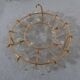 Large gilded brass and crystal glass ceiling lamp by Ernst Palme for Palwa, 1960s