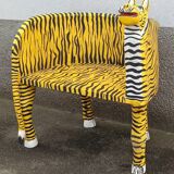 “Tiger” look wooden armchair