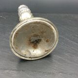 Candlestick in Eglomized Glass Mercurized XIXth