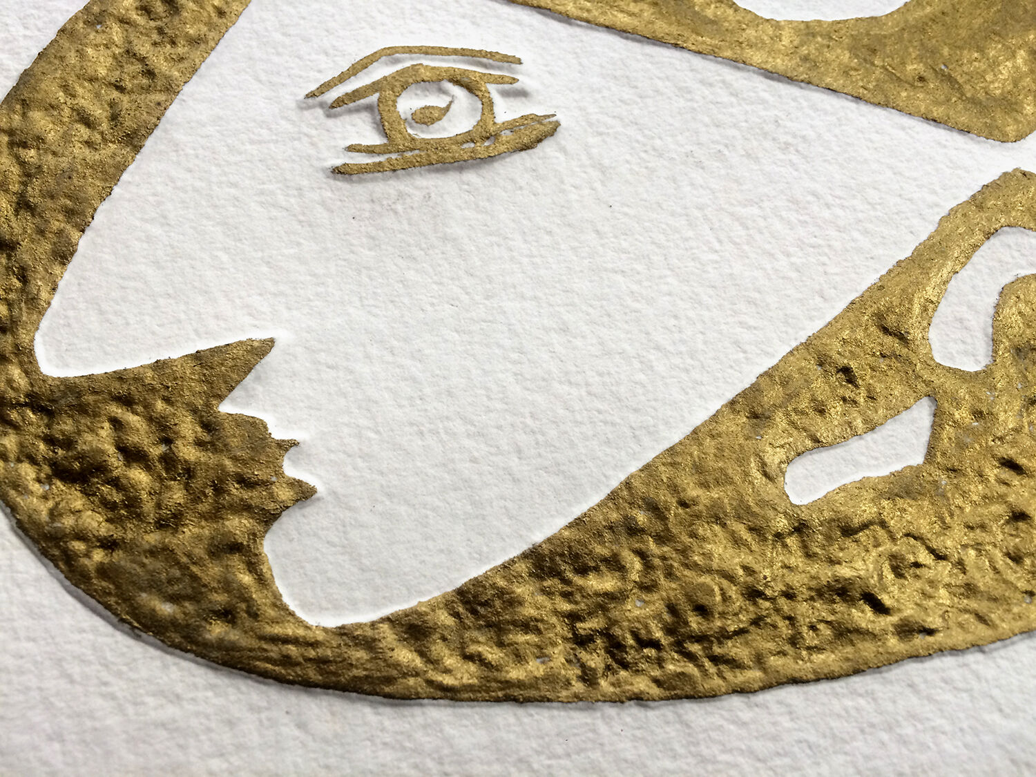 Lithographie et relief en or fin Georges Braques