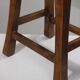 Vintage Orientalist Modernist Solid Wood Stool